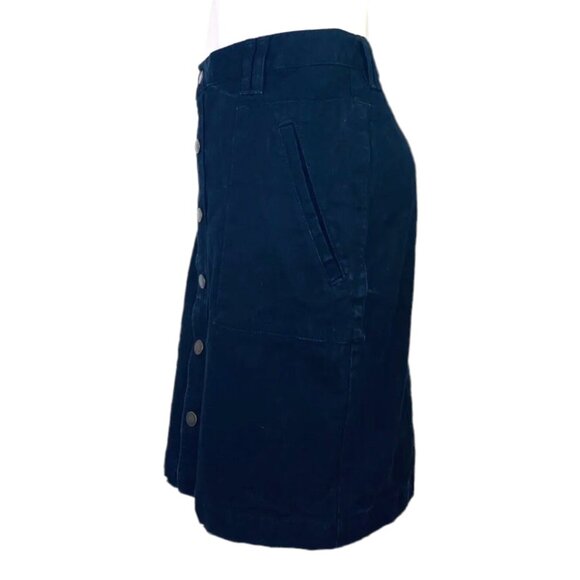 Tommy Hilfiger Y2K Denim Skirt 90s Vintage Button Close Womens SZ 14 Black Jean - Picture 10 of 12